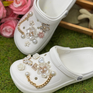 Charmes décoratifs en <span class=keywords><strong>plastique</strong></span> pour chaussures, perles, fleurs, papillons, accessoires en strass, 2,5-5 cm - Product Image 2