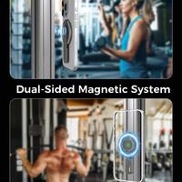 Support de téléphone portable magnétique double face anti-stress avec anneau de maintien en silicone et double aimant pour la gym