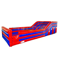 Structure gonflable de jeu extérieur FunWorld avec toboggan, installation facile, taille personnalisable, bâche en PVC 0,55 mm, impression numérique, usage commercial