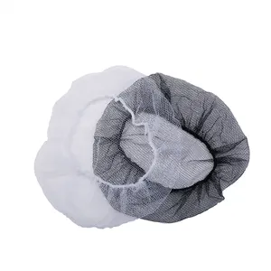 Certifié ISO personnalisé blanc salle blanche vêtements de travail chapeau Anti-poussière couverture de cheveux Non-tissé jetable Bouffant casquettes en gros Mob