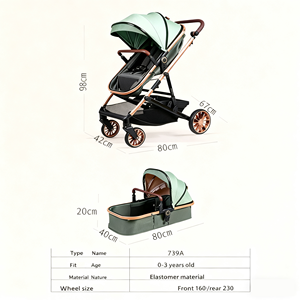Poussette pliable Wellpal de haute qualité avec cadre en alliage d'aluminium, capacité de charge de 20 kg, pour bébés de 0 à 3 ans - Product Image 2