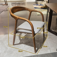 Table à manger moderne en cuir rembourrée en bois de frêne massif chaises meubles de maison refroidissement pour Silla De Comedor Cadeira De Jantar