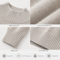 Nouvelle Tendance 2026 – Cachemire Pur à 100% Col Montant Helan Ningxia 16.2µm Testé en Laboratoire – Tricot Luxe Discret Hiver Style Ski Chic Européen