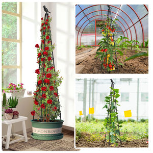 Soporte de planta de 4 capas de alta resistencia, torre de flores de jardín de hierro reforzado para uso en patio al aire libre, capacidad para múltiples Macetas - Product Image 6