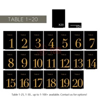 Numéros de table en acrylique noir mat 3D centres de mariage et décorations de table cartes de place et numéros de table pour réception de mariage
