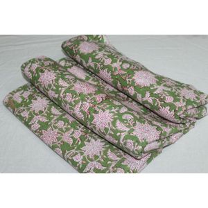 Tela de Algodón Estampada a Mano, Ligera, con Diseño Floral, para Confección de Vestidos para Niñas y Niños - Product Image 1