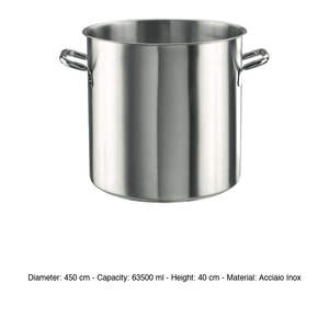 Stainless Steel Stock <b>Pot</b> with 2 Handles Ø 45 cm H 40 cm, 63.5 L Pintinox - Product Image 3