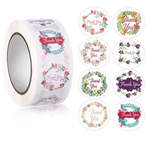Autocollants personnalisés en lettres de l'alphabet, étiquettes imperméables en PVC, emballage industriel, adhésif recyclable, décorations de fête, étiquettes de <span class=keywords><strong>mariage</strong></span> - Product Image 2