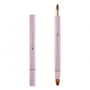 Pinceau à lèvres double tête portable rétractable, pinceau correcteur estompeur, pinceau à lèvres pour maquillage - Product Image 1