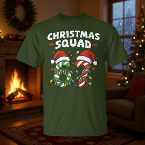 T-shirt Christmas Squad con design a tema natalizio, divertimento natalizio - Product Image 3