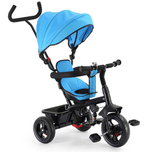 Brightbebe <strong>Toddler</strong> Tricycle for 1-3 Year Olds Parent Push <strong>Handle</strong> <strong>Trike</strong> <strong>with</strong> Backrest Safety Belt Baby Bike Steel Frame - Product Image 5