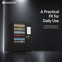 Distributeur automatique de boissons et de collations BANDENG BD6610PRO 22T avec lecteur de paiement par espèces, pièces et cartes pour la vente au détail