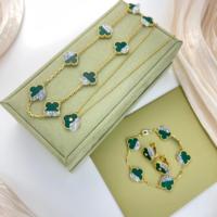 Bracelets en Argent Sterling 925, Trèfle à Quatre Feuilles Porte-Bonheur, Turquoise, Motif Cinq Fleurs, Bijoux Van Cleef Plata 925 Pulsera