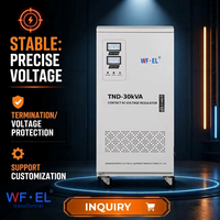 Régulateur de tension automatique monophasé SVC/TND-30KVA à servomoteur 220V AC en cuivre pour usage domestique et industriel