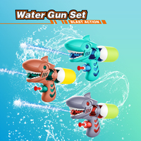 Pistolet à eau requin multicolore Jouet en plastique pour les batailles d'été en plein air, les fêtes à la piscine, les enfants et la famille.