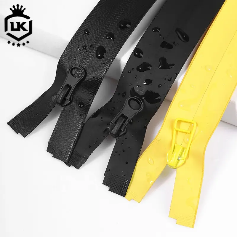 Lanke Custom Fechar Open End Suave Durável Anti-Fade Preto Plástico Nylon TPU Zíper Impermeável para Tenda Raincoat Ski Down Bag