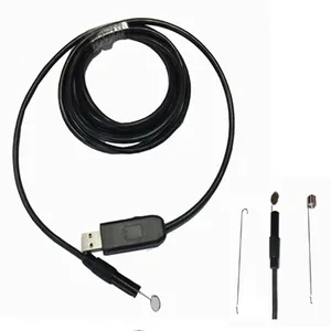 Mini caméra d'inspection de tuyau d'endoscope USB 2 en 1 5.5mm étanche Android PC endoscope caméra de tube de serpent