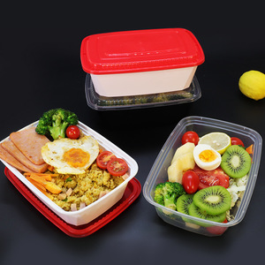 Disposable Lunch Box Food Grade PP Microwave Safe <b>Refrigerated</b> Square <b>Container</b> 750ml 1000ml 1250ml 1500ml - Product Image 2