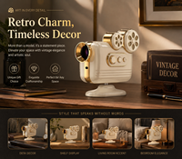 Ensemble cadeau de casque sans fil rétro et casque supra-auriculaire |   Décoration de bureau vintage et cadeau de style de vie haut de gamme