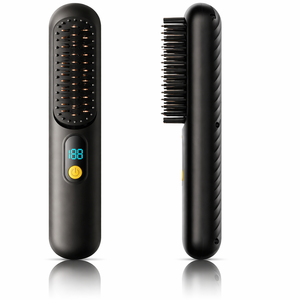 <span class=keywords><strong>Brosse</strong></span> lissante <span class=keywords><strong>sans</strong></span> <span class=keywords><strong>fil</strong></span> de voyage, mini peigne chauffant portable, fer à lisser rechargeable, <span class=keywords><strong>brosse</strong></span> en nylon - Product Image 1