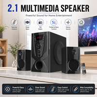 Haute qualité sonore 5.25 Subwoofer 2.1 canaux ABS et ordinateur de bureau haut-parleur combiné en bois pour usage domestique