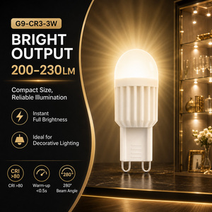 G9 LED Bulb 3W 200-230LM Flicker Free Dimmable AC 120V ETL Certified Energy Saving Compact Home <b>Lighting</b> Lamp - Product Image 3