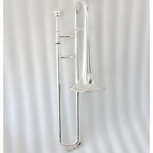 Trombone <span class=keywords><strong>soprano</strong></span> plaqué argent, trombone de haute qualité, <span class=keywords><strong>trompette</strong></span> à vent en Sib - Product Image 2