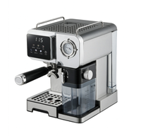 ANBOLIFE Máquina de Café Compacta con Extracción en Frío y Funcionamiento Silencioso, Concepto de Cafetería en Casa, para Lattes y Cappuccinos con Molinillo Integrado