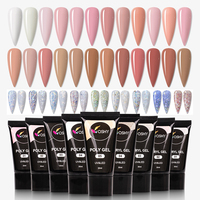 Nouveau Gel Poly Tube d'Extension pour Ongles 30ml, Style Français Designer, Longue Durée, Non Toxique, Gel UV pour Nail Art, Salon et Manucure DIY à Domicile