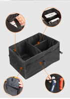Sac de rangement pliable pour coffre de voiture, boîte de rangement robuste pour SUV, camionnette, fourgonnette avec sangles réglables et fond antidérapant