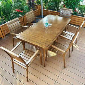 Set <span class=keywords><strong>Tavolo</strong></span> e Sedie da Esterno in Lega di Alluminio dal Design Moderno e Semplice per Cortile, Giardino, Terrazza, Balcone, Villa e Tempo Libero - Product Image 3