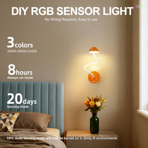 İskandinav Akıllı Ev Dekorasyonu USB Şarjlı RGB Masa Lambaları Kablosuz Manyetik Hareket Sensörlü DIY Ayarlanabilir Başucu LED Masa Lambası - Product Image 2