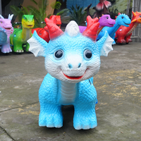 Scooter électrique à monnayeur en forme de dinosaure avec lumière et musique, dragon animatronique marchant pour enfants dans les centres commerciaux