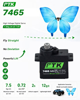 Micro-servo numérique étanche PTK 7465 MG à engrenages métalliques 9g - Mini-servo haute performance 5kg pour avion RC, servo papillon RC
