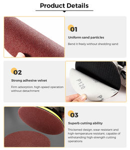 Industrielles Schleifpapier Goldsand-Schleif blatt 80 bis Körnung 3/Zoll für Maschinen schleifen und Oberflächen behandlung - Product Image 2