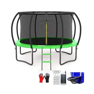 Zoshine astm אושר באיכות גבוהה 10ft גדול עגול מקצועי חיצוני טרמפולינה עם רשת סגורה לילדים