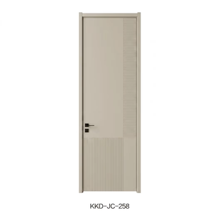 <span class=keywords><strong>Porte</strong></span> intérieure en bois minimaliste moderne avec poignées et serrure, fermeture silencieuse - Product Image 1