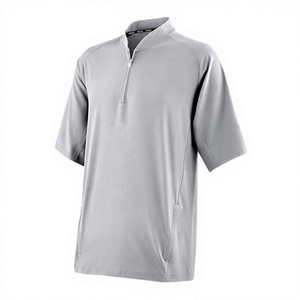 เสื้อเชิ้ตแขนสั้นผู้ชายแบบแห้งเร็ว คอซิป ¼ ซิป สีพื้น สวมใส่สบายๆ ในฤดูร้อน ผลิตจากโพลีเอสเตอร์ 100% ทรงปกติ - Product Image 4