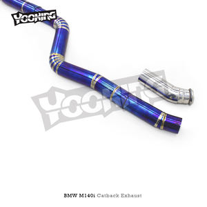 Sistema de escape de coche de titanio YOOKING para <span class=keywords><strong>BMW</strong></span> <span class=keywords><strong>M140</strong></span> M140i F20 B58 3,0 T 2017-2019 3,5 pulgadas silenciador de tubo único catback - Product Image 3