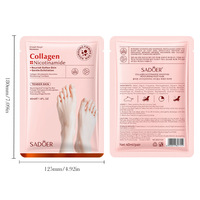 Masque pour les pieds hydratant et lissant au collagène et à la nicotinamide, exfoliant pour l'automne et l'hiver