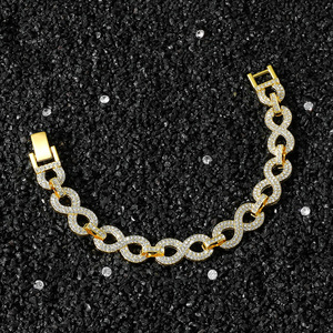 2026 Hot Selling Personalization Simple Design Alloy <b>Infinity</b> Symbol Chain <b>Bracelet</b> Hiphop Style Men's <b>Bracelets</b> Fashion Jewelry - Product Image 1