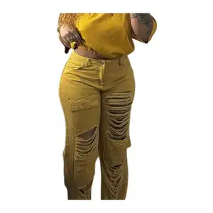 Custom Workwear Pant Heavweight Wide Leg Trouser Cotton Tear Away Short Carpenter Denim Jean Cargo Work Pant For women