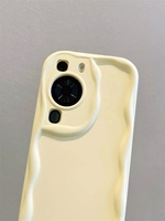Coque de téléphone en TPU souple de couleur unie, couleur crème ondulée, pour Infinix Note 30 20 Pro Smart 7 Plus India HD 12 Turbo
