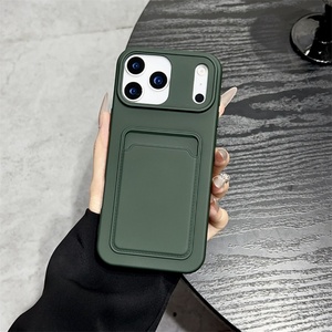 Funda Protectora de TPU Suave a Prueba de Golpes para iPhone 17 Air 16 15 14 13 12 11 Pro Max Plus XS XR, Funda de Silicona Suave con Ranuras para Tarjetas - Product Image 4