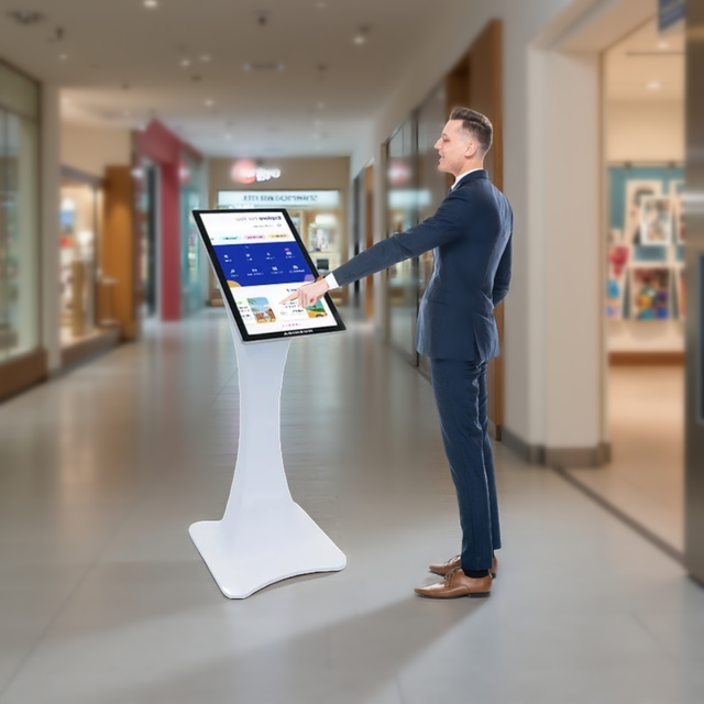 Google GMS Android Interactive All-In-One Touch Screen Kiosk 15.6-27 Inch Self-Service Display for Retail Shopping Mall Digital
