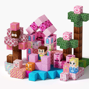 Castello della Principessa Rosa, Cubi Magnetici 3D Illuminati, Giocattoli Educativi STEM per Bambini - Product Image 6