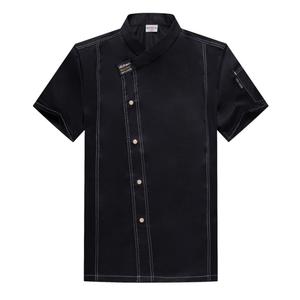 <span class=keywords><strong>Veste</strong></span> <span class=keywords><strong>de</strong></span> <span class=keywords><strong>chef</strong></span> personnalisée pour homme, manches courtes, respirante, avec logo brodé personnalisé, uniforme <span class=keywords><strong>de</strong></span> cuisine, restaurant, serveur - Product Image 5