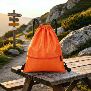 Bolsa de Viaje Grande Premium con Cordón, Bolsa para Zapatos con Cordón y Logotipo Personalizado, Bolsa de Nailon Impermeable para Escalada y Camping - Product Image 1