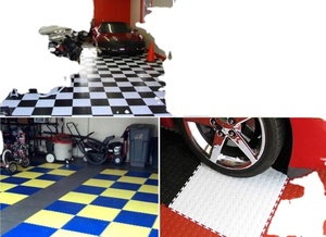 Baldosas interiores resistentes antideslizantes entrelazadas de PVC ecológicas con diseño gráfico - Product Image 3