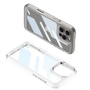 Custodia di lusso trasparente in TPU antiurto custodia rigida in acrilico per <span class=keywords><strong>iPhone</strong></span> 16 15 14 13 12 <span class=keywords><strong>11</strong></span> <span class=keywords><strong>Pro</strong></span> XR XS Max Plus telefono <span class=keywords><strong>compatibile</strong></span> - Product Image 4